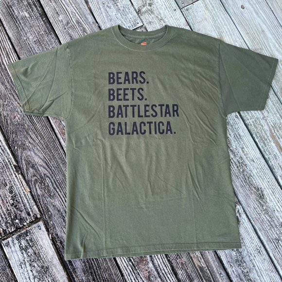 Hanes Shirts Bears Beets Battlestar Galactica The Office Tee Poshmark